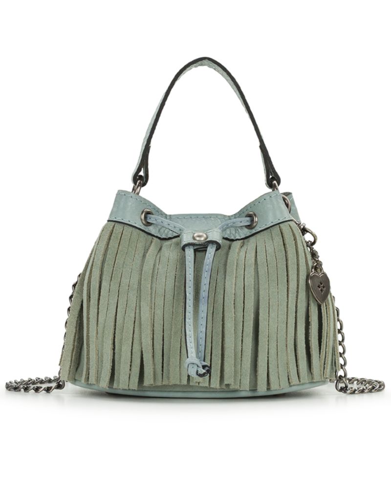 Elisa Mini Suede Drawstring Crossbody Handbag