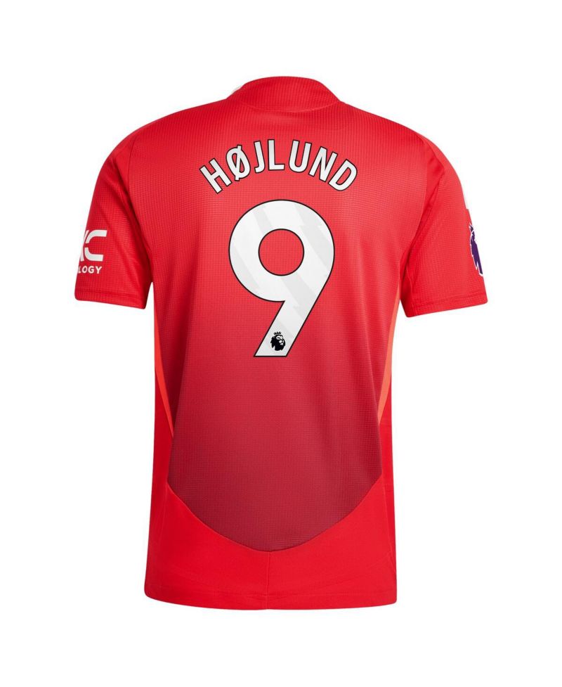 Men's Rasmus Højlund Red Manchester United 2024/25 Home Authentic Player Jersey