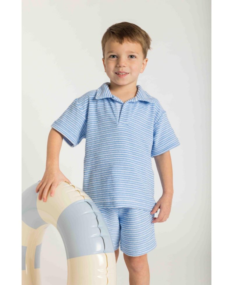 Little Boys Stripe Terry Polo