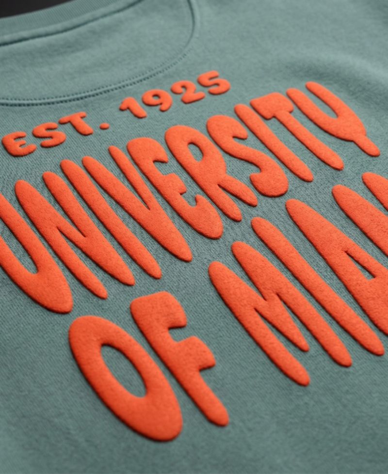 Women's Green Miami Hurricanes Cloud Sweatshirt