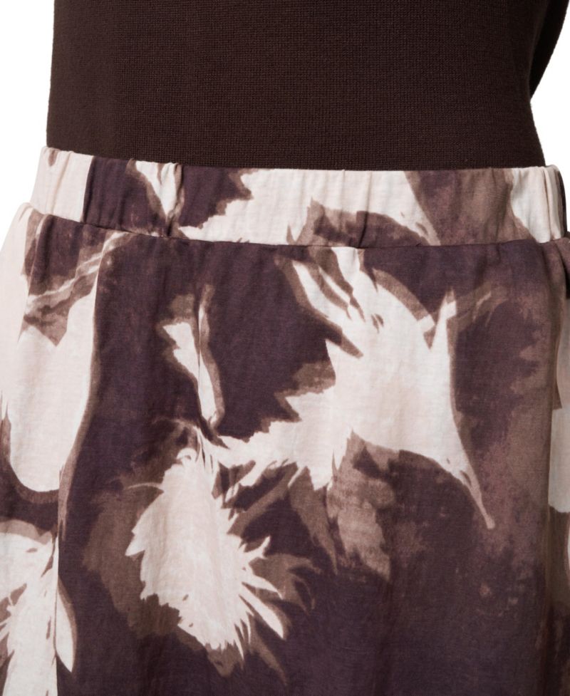 Women's Floral Pull-On Midi Skirt