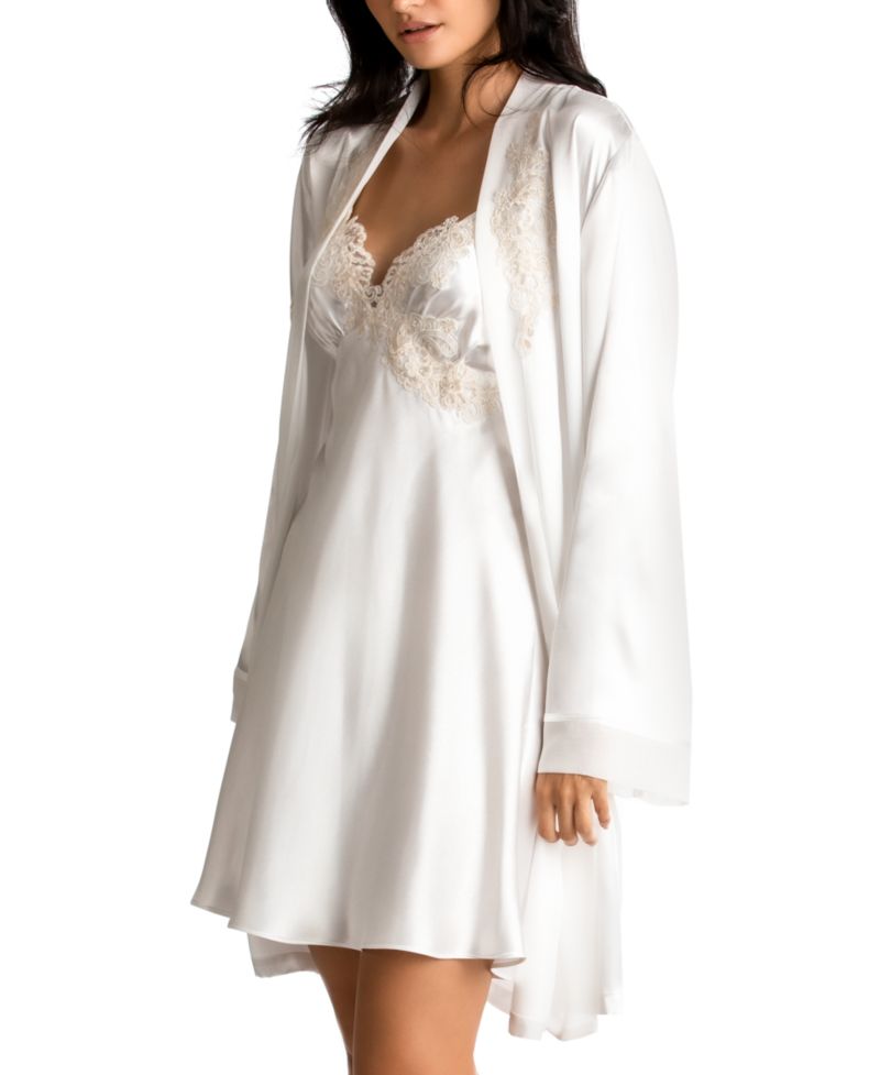 Sonya Embellished Bridal Satin Chemise Nightgown