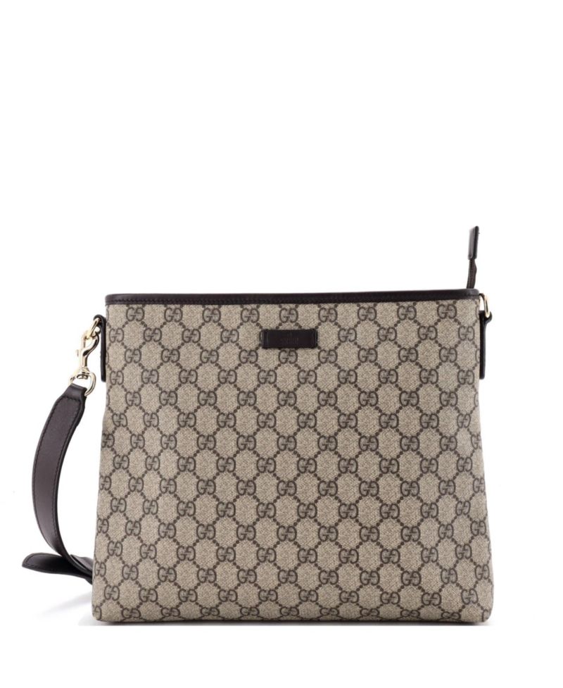 Medium Zip Top Messenger Bag GG Coated Canvas