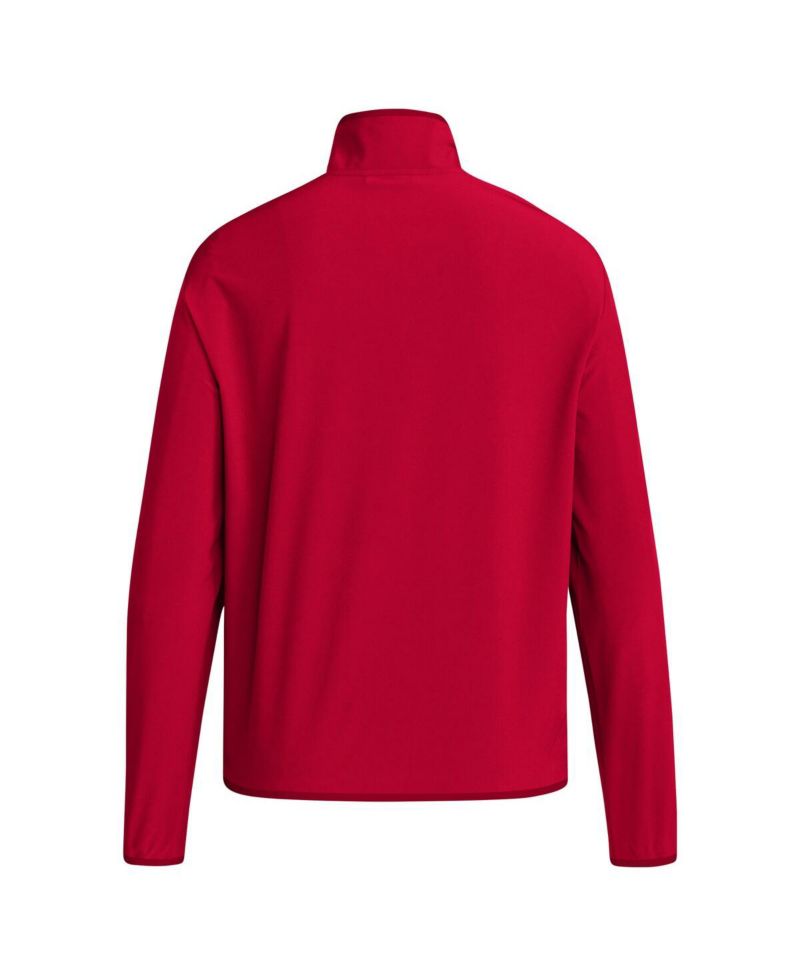 Men's Scarlet Nebraska Huskers Coaches Sideline Half-Zip Jacket