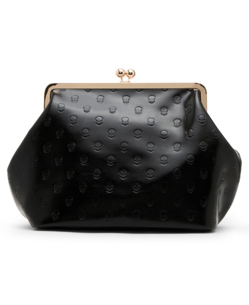 Skull Deboss Large Clutch Handbag