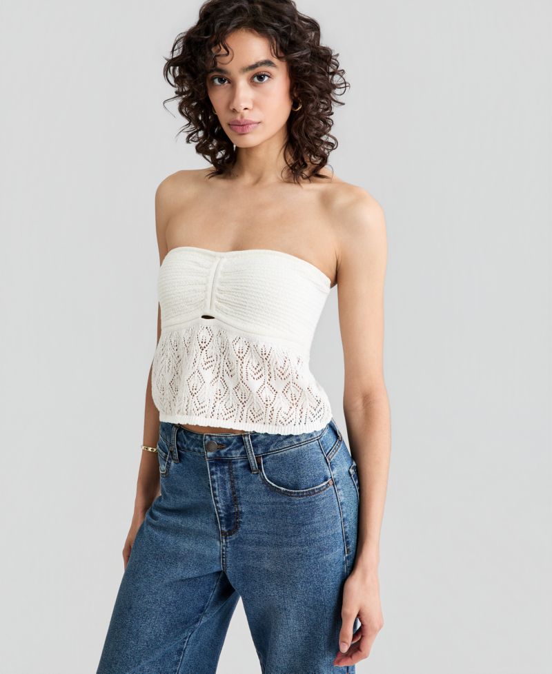 Women's Strapless Sweater Tube Top