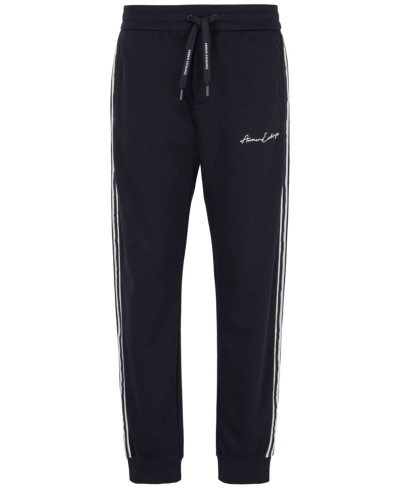 Men's Striped Logo Jogger Pants