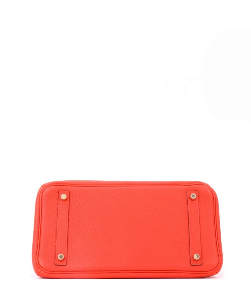 Birkin 30 Handbag Orange Togo with Gold Hardware