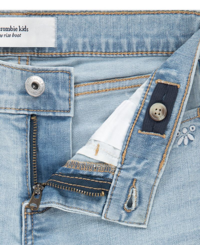 Girls' 5-16 Eyelet Bootcut Jeans