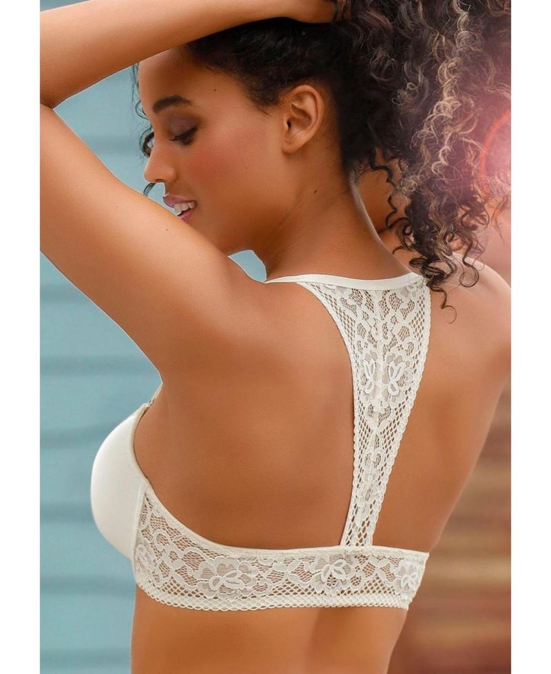 Women's Lace Back Underwire Everyday Comfort T-Shirt Bra