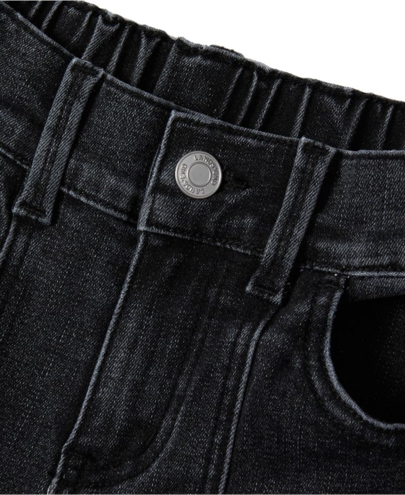 Girls Denim Cargo Wide Leg Jeans
