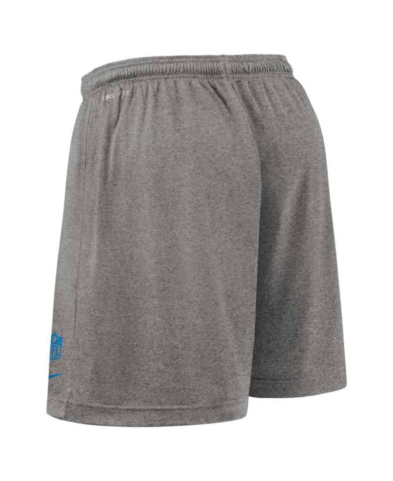 Men's Gray Detroit Lions Sideline Reversible Performance Shorts