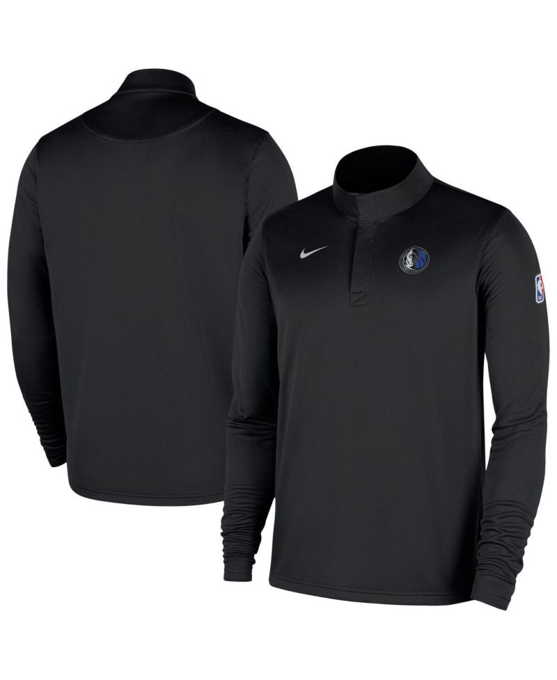 Men's Black Dallas Mavericks 2025/26 Authentic Coaches Quarter-Zip Dri-Fit Top
