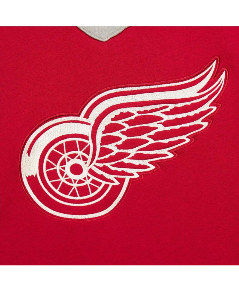 Women's Red Detroit Red Wings Heritage Lace-Up Pullover Sweatshirt