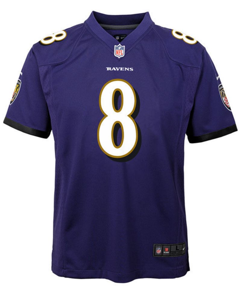 Big Boys and Girls Lamar Jackson Baltimore Ravens Fashion Game Jersey