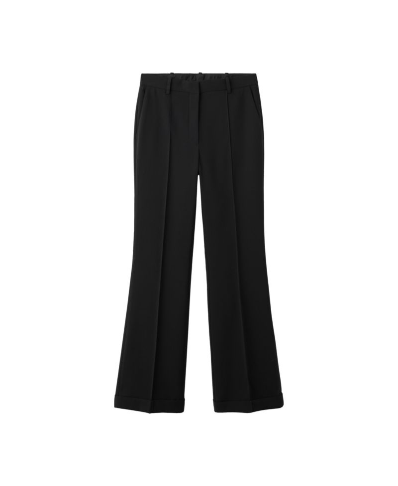 Women's Seams Flared Mid-Rise Pants