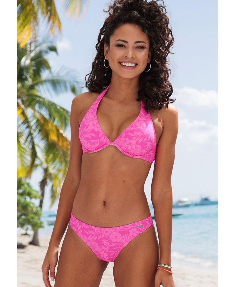 Women's Floral Print Classic Bikini Mid-Rise Swim Bottom