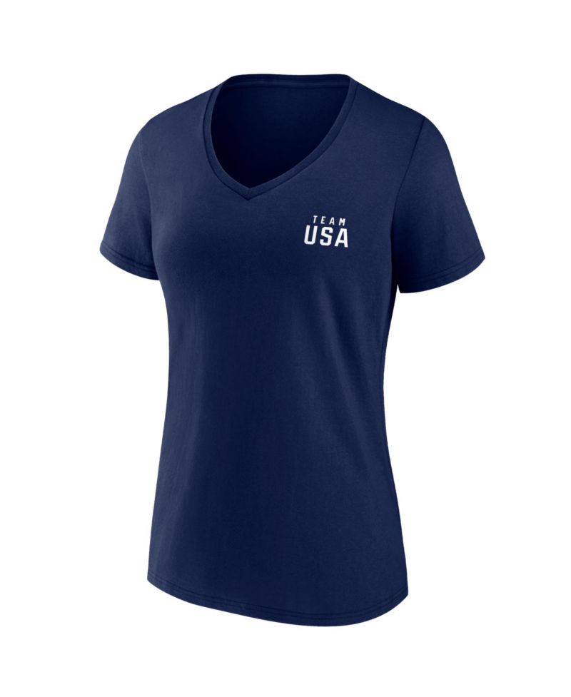 Women's Navy Team USA Paris 2024 Summer Olympics Dreams Are Made Here V-Neck T-Shirt