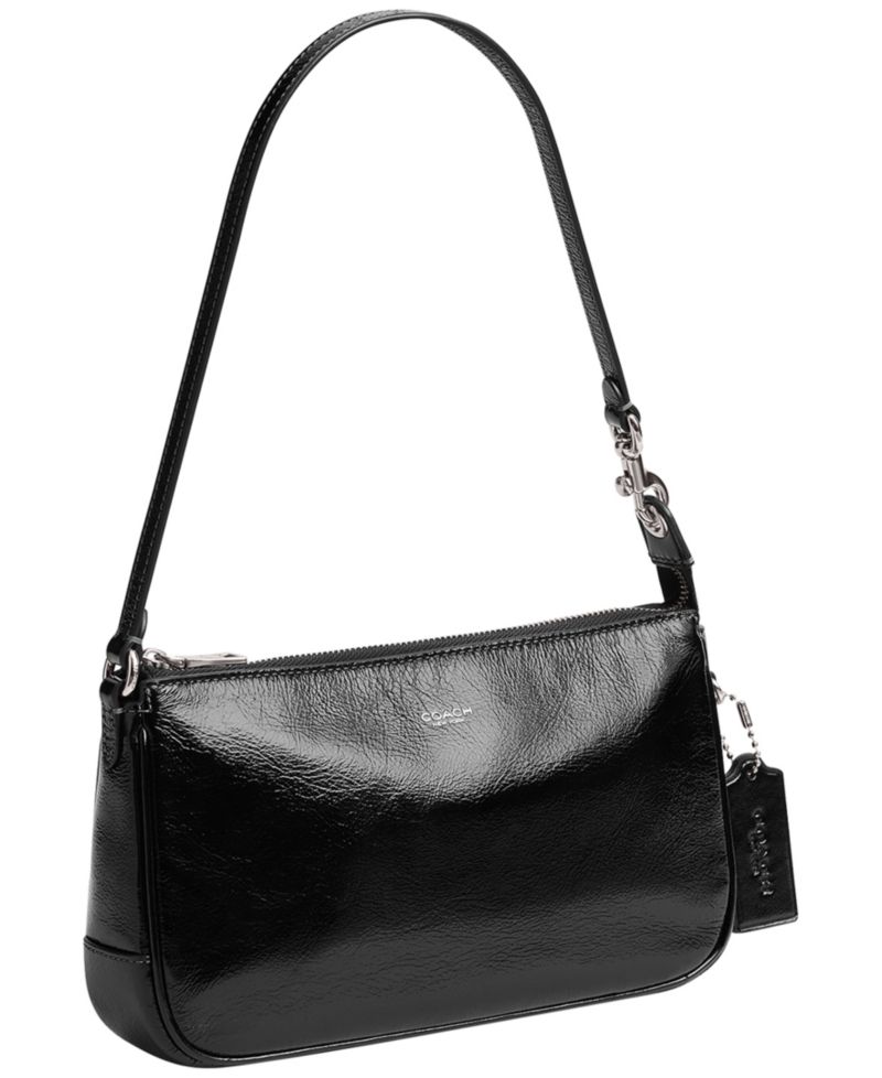 Plaza Small Glazed Leather Shoulder Bag