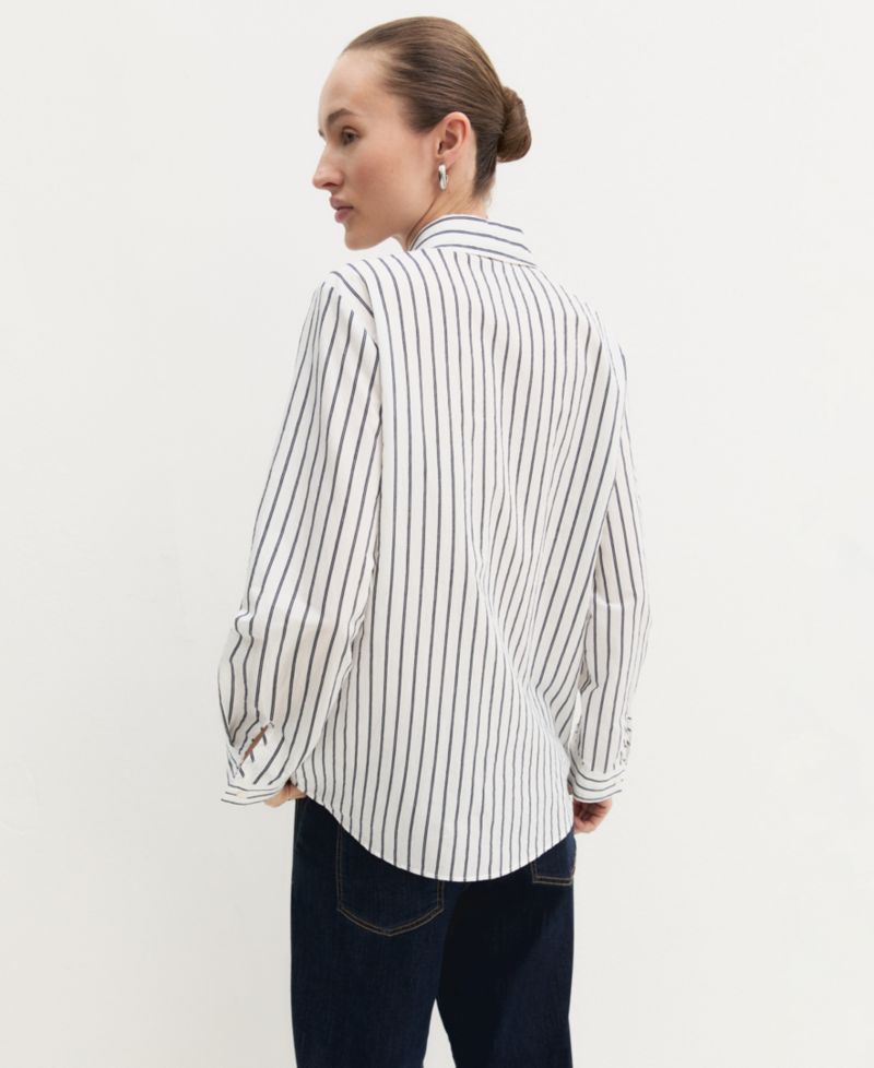 Women's Emmguglia Long-Sleeve Striped Cotton-Blend Button-Up Shirt