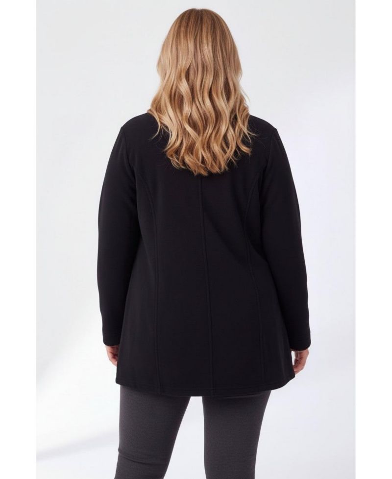 Plus Size Microfleece Cardigan