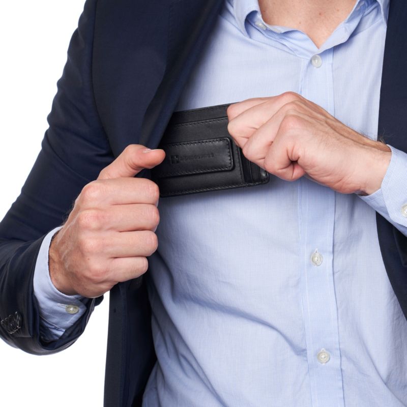 Men's Harper RFID Slim Money Clip Front Pocket Wallet Minimalist Leather ID Card Holder