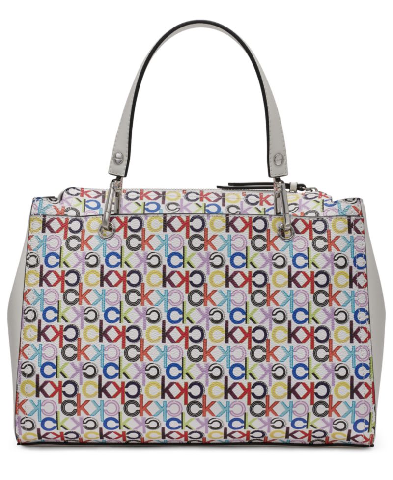Garnet Signature Triple Compartment Top Zipper Satchel