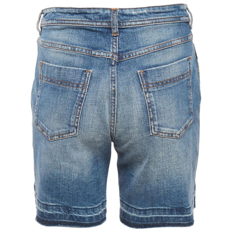 Women's Pre-Owned D&g Multicolor Patchwork Denim Bermuda Shorts