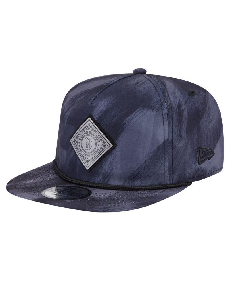Men's Navy Boston Red Sox Printed Golfer Snapback Hat