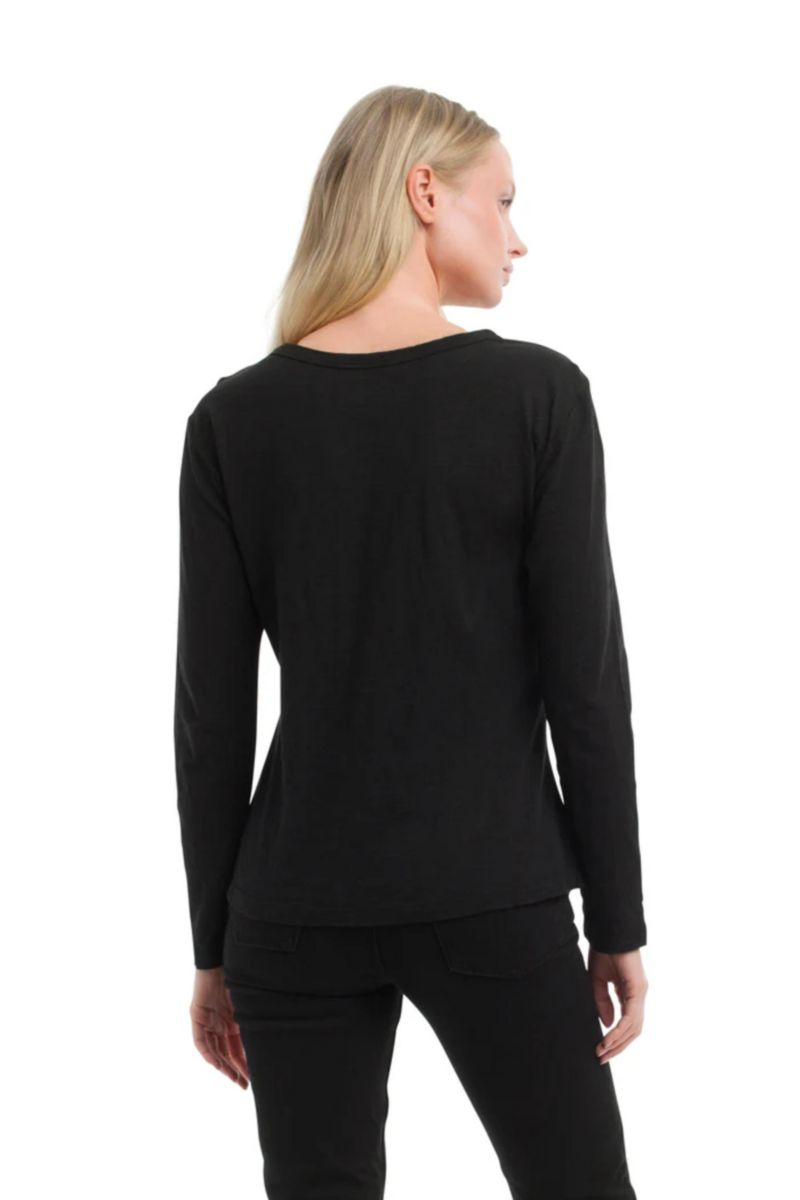 Women's Clothing Long Sleeve Ruched Side Tee