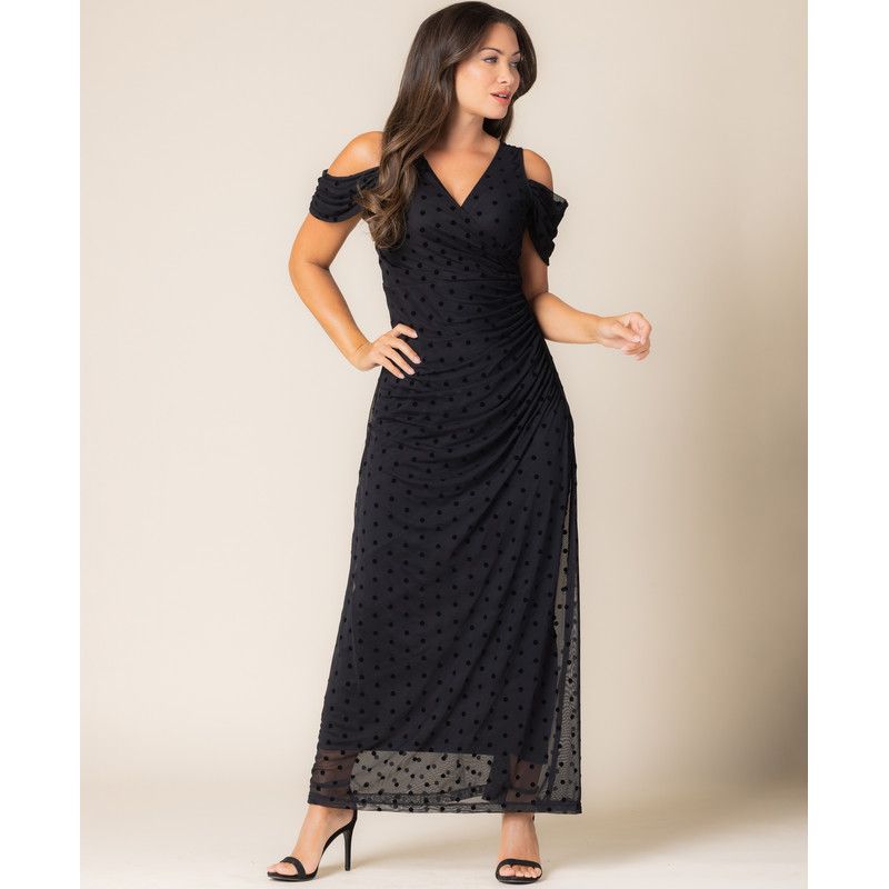 Women's Seraphina Cold-Shoulder Mesh Gown