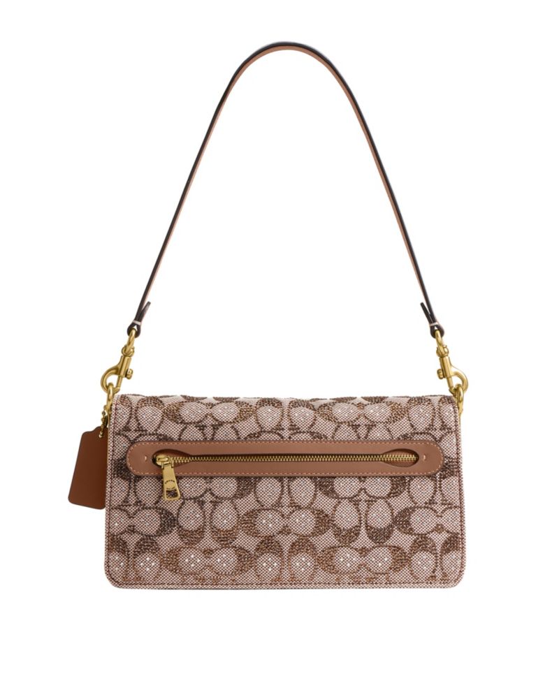 Tabby Medium Crystal Signature Jacquard Shoulder Bag 26