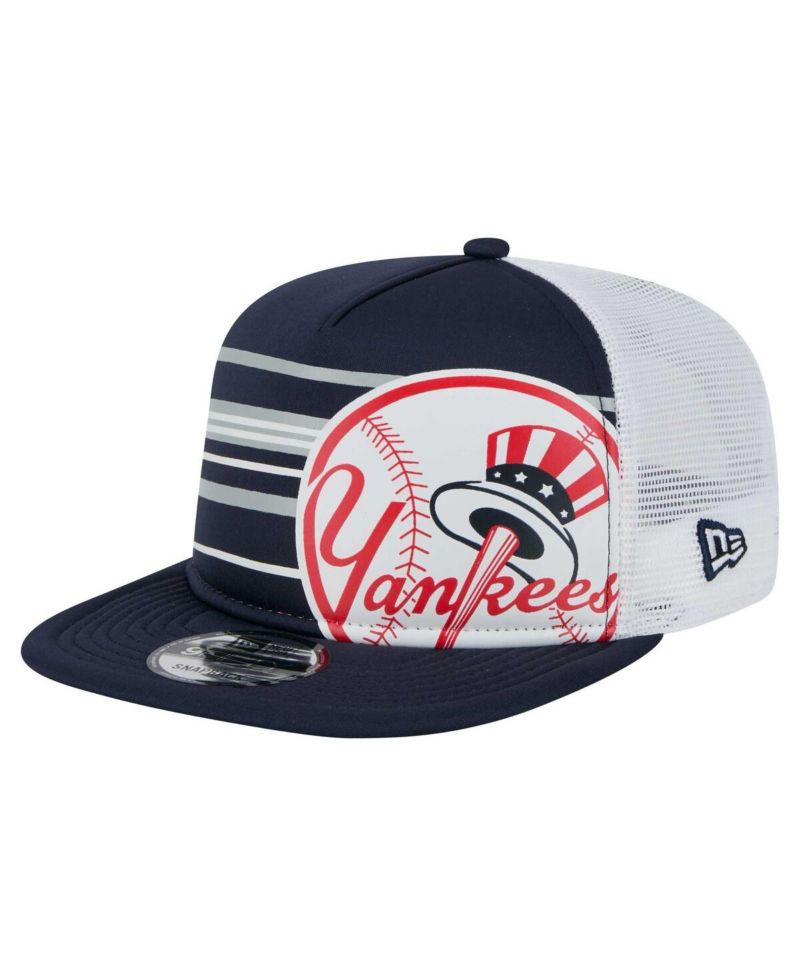 Men's Navy New York Yankees 9FIFTY A-Frame Trucker Snapback Hat