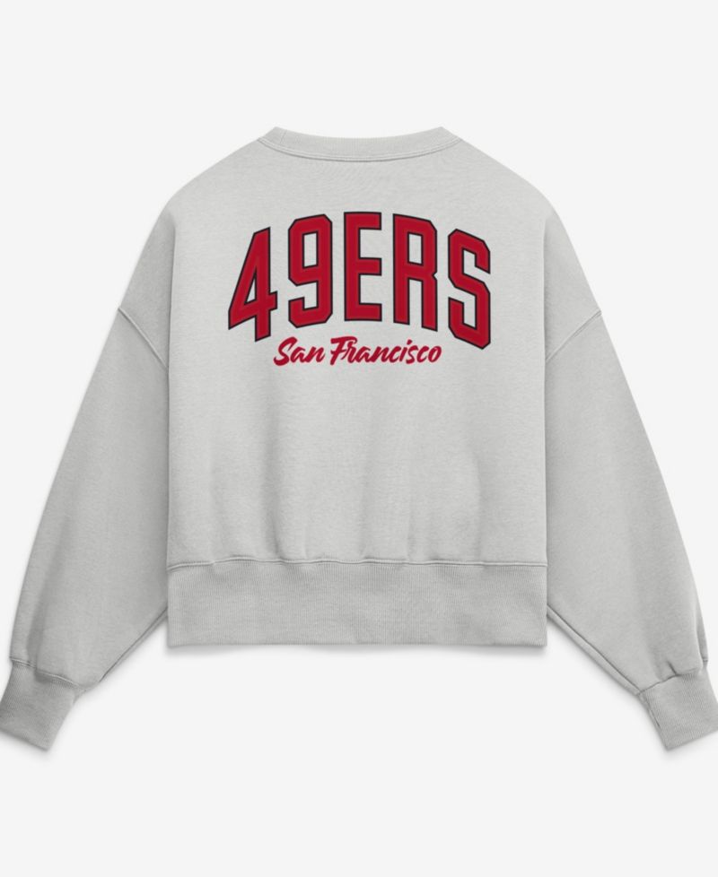 Women's Gray San Francisco 49ers Oversized Primetime Phoenix Fleece Sweatshirt
