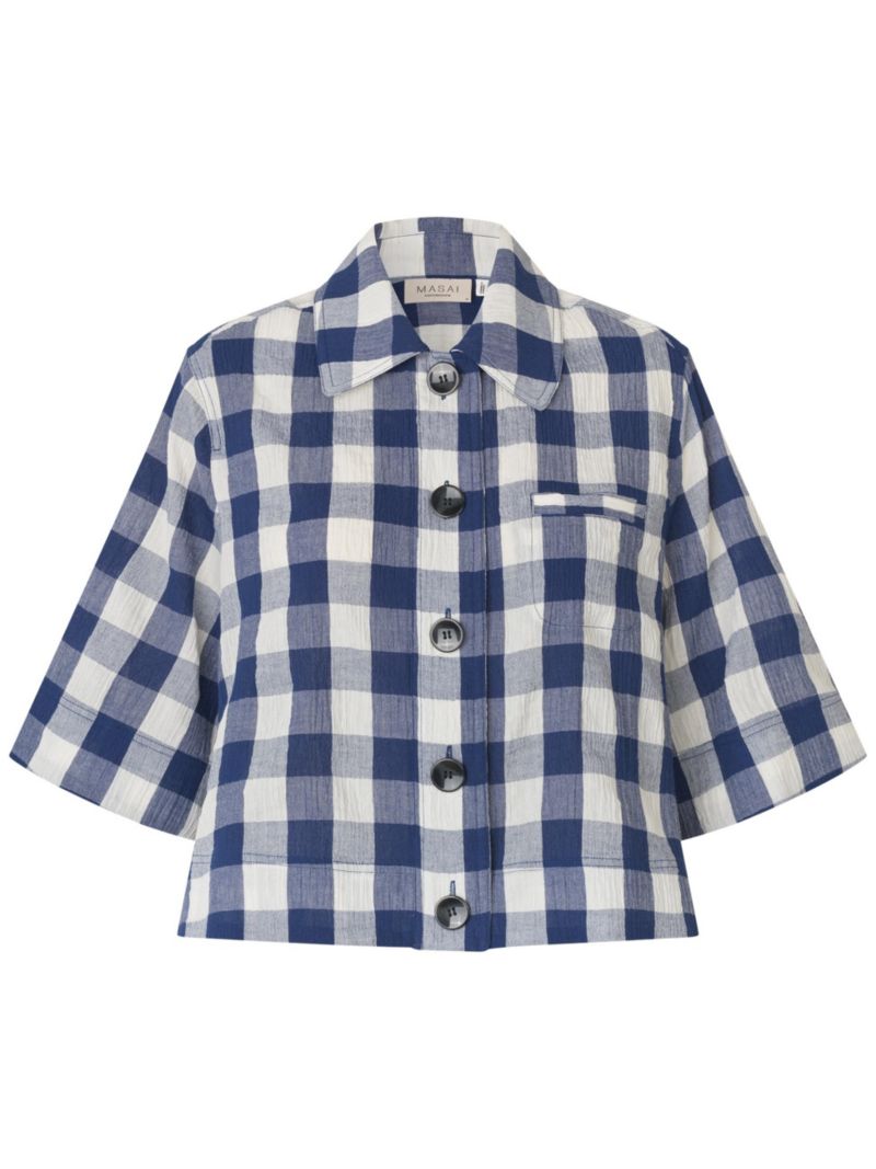 Women's Maisariel Short-Sleeve Gingham Boxy Shirt