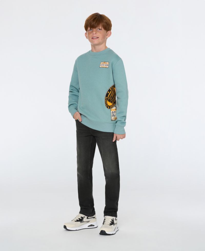 Big Boys Graphic Fleece Crew Shirt