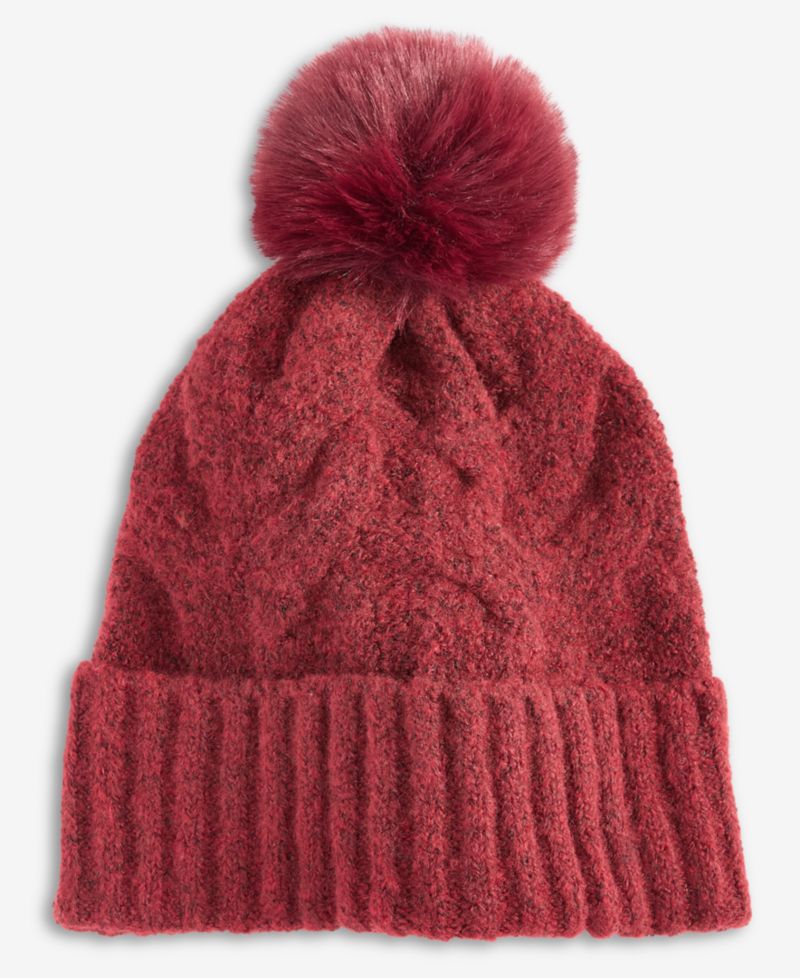 Women's Cable Boucl&eacute; Knit Beanie