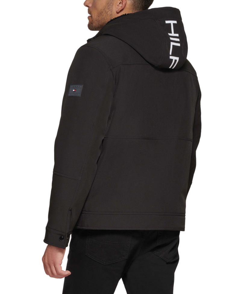 Men's Sherpa-Lined Softshell Hooded Jacket