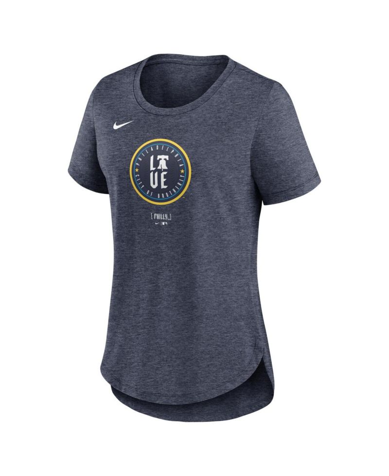 Women's Navy Philadelphia Phillies 2024 City Connect Tri-Blend T-Shirt