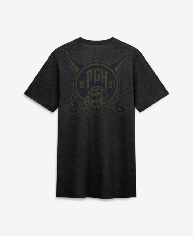Men's Heather Black Pittsburgh Pirates City Connect Legacy Tri-Blend T-Shirt