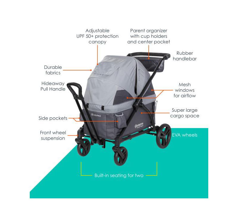 Kids Trend Navigator 2-in-1 Stroller Wagon