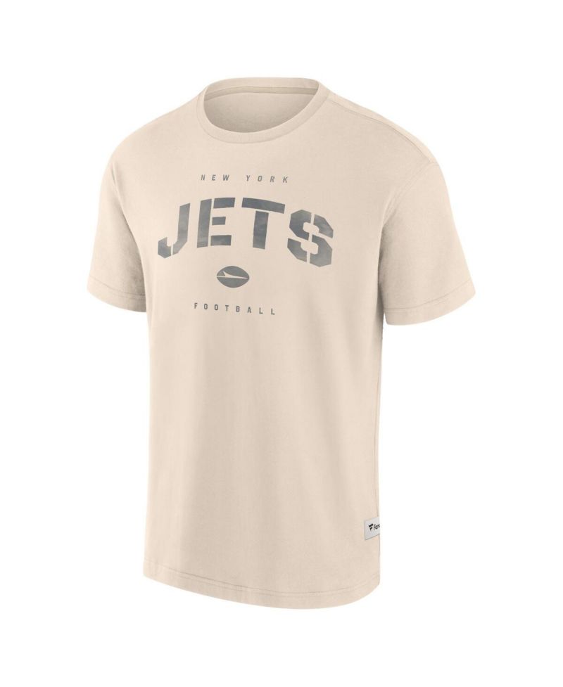 Men's Cream New York Jets Elements Weathered Tonal Future Ground T-Shirt