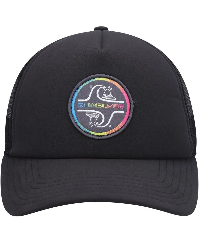 Quicksilver Men's Black Groundswell Trucker Snapback Hat