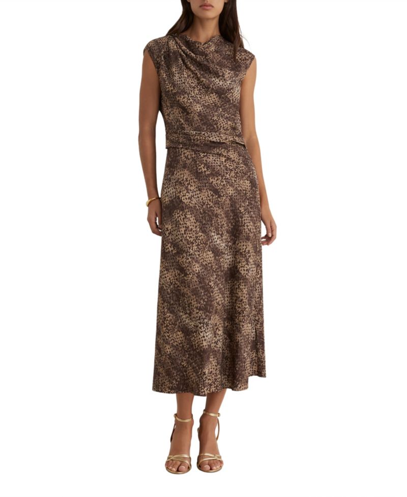 Women's Camie Cowl-Neckline A-Line Midi Dress