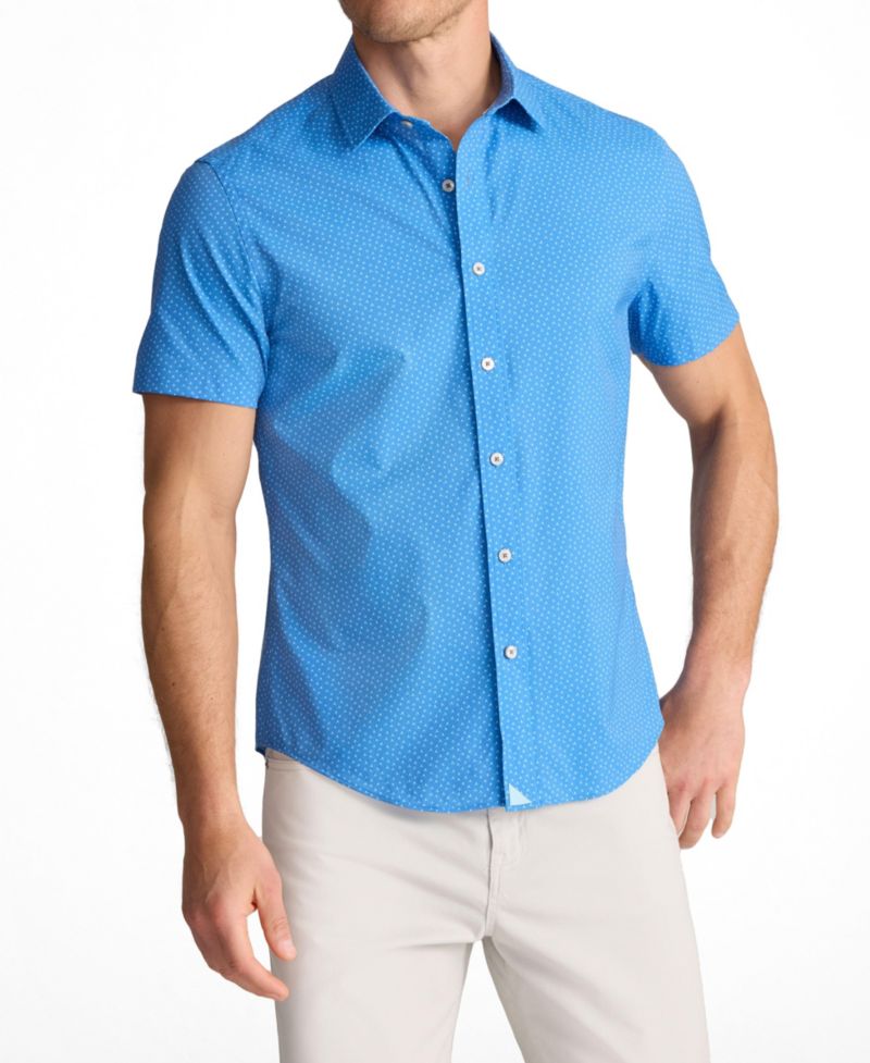 Men's Slim Fit Performance Short-Sleeve Livingston Shirt