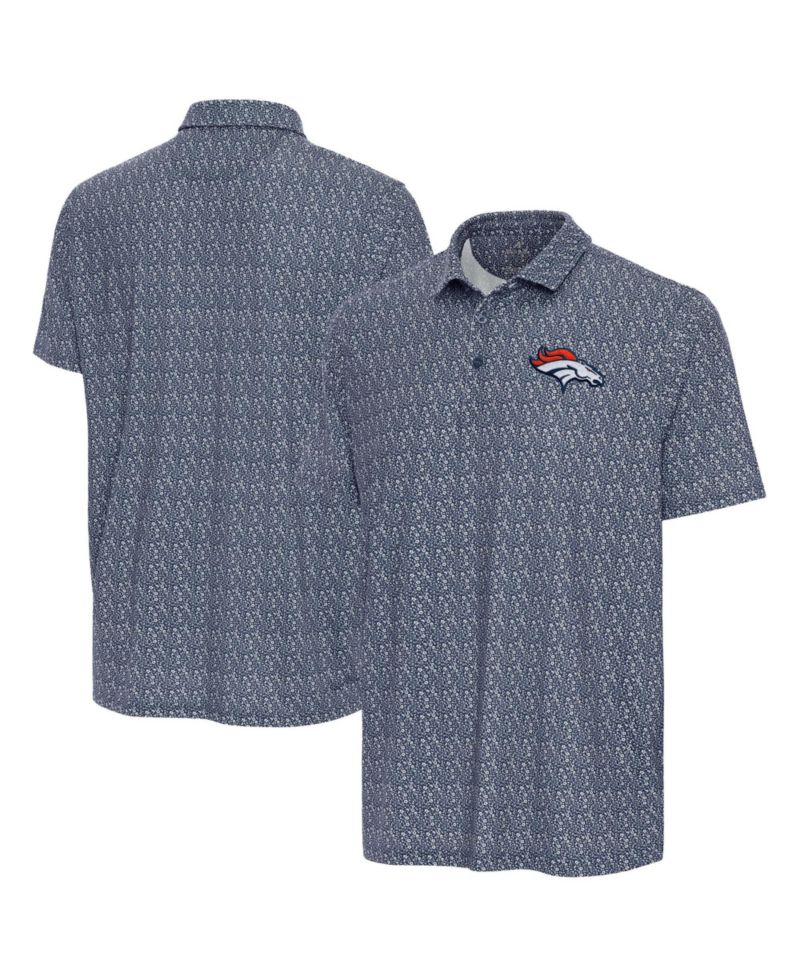 Men's Navy Denver Broncos Botanic Polo Shirt