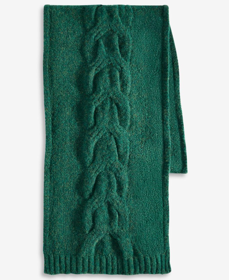 Women's Cable Boucl&eacute; Knit Muffler Scarf
