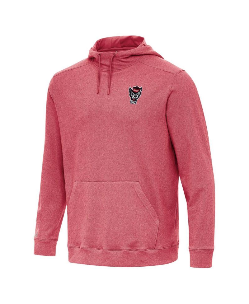 Men's Heather Red NC State Wolfpack Cloud Pullover Hoodie