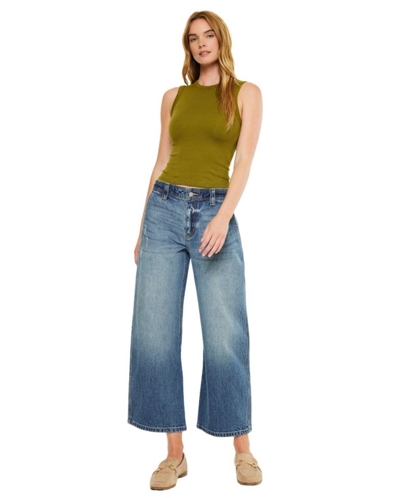 Women's Bells Mid Rise Loose Barrel Jeans