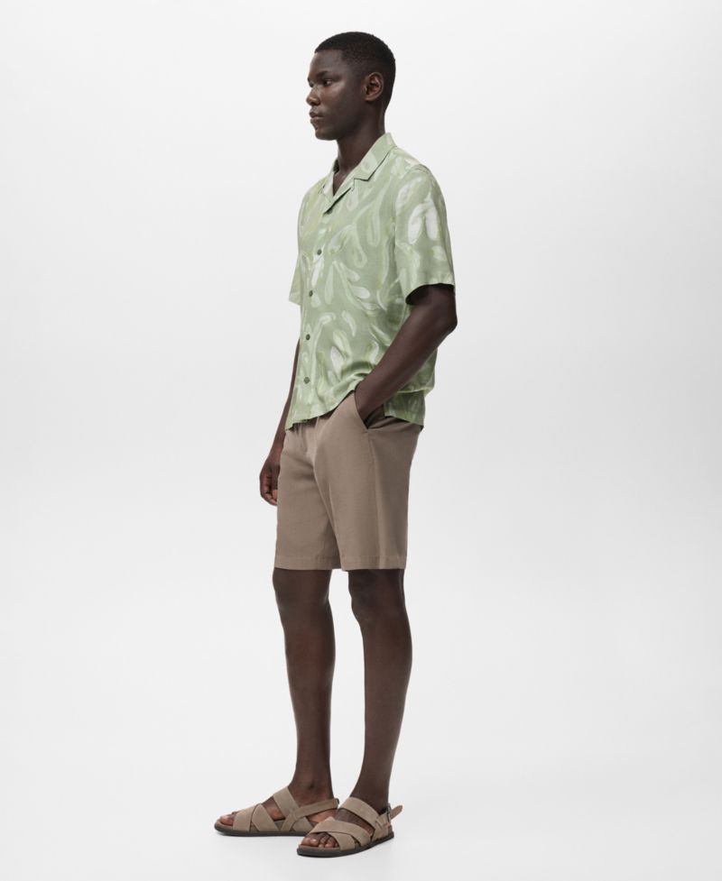 Men's Fluid Relaxed-Fit Printed Shirt
